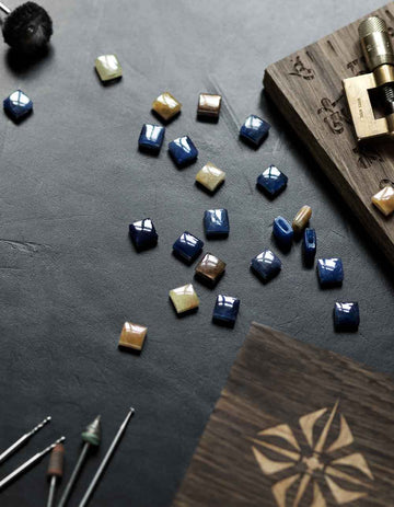 Shamballa beads — 18K gold, precious and semi-precious stones